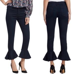 FRAME Le Skinny de Jeanne Ruffled Hem Flounce Hem Jeans Womens 27